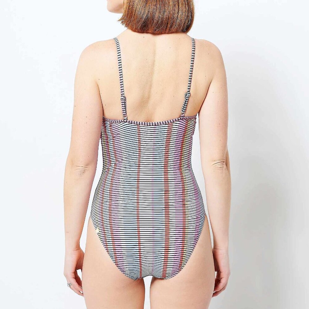 summersalt Striped One-Piece Swimsuit in Red, Blue, Yellow, Pink, Black, White - Picture 2 of 16